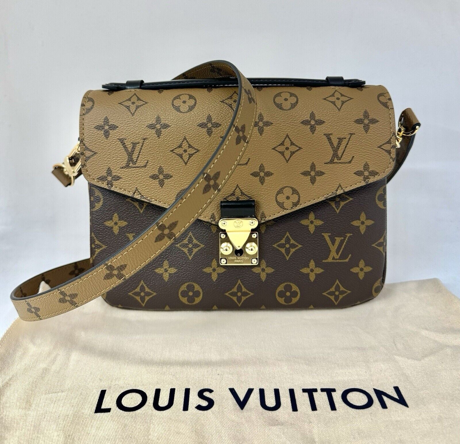 Louis Vuitton Pochette Metis Reverse Monogram Coated Shoulder Bag Brand New!