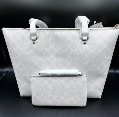 COACH Glacier White Gallery Tote & Wristlet Set-Designer For Days